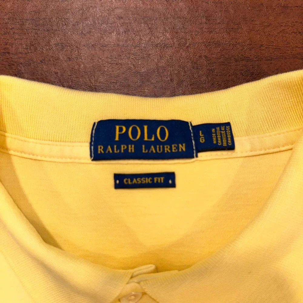 Polo Ralph Lauren Yellow Classic Fit Short Sleeve Polo Shirt Large L